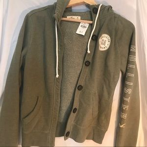 Hollister Army Green Fleece